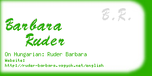 barbara ruder business card